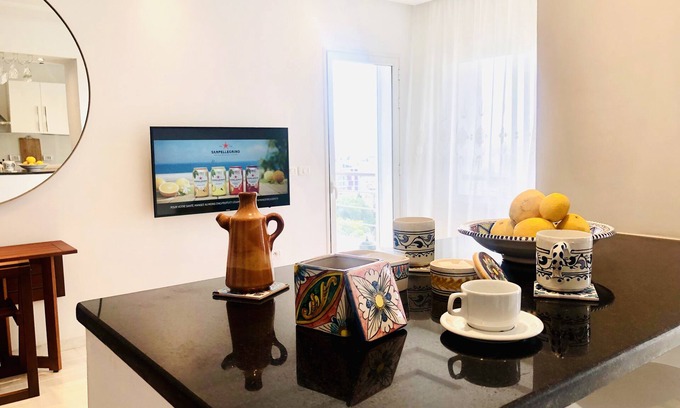 Sousse - Monastir Apartamento | Modern & fully equipped apartment with sea view 8 min away from hotel Mövenpick