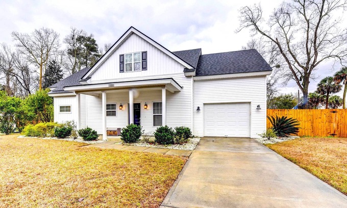 Savannah Casa | Modern Savannah Home: Backyard w/ Gas Grill