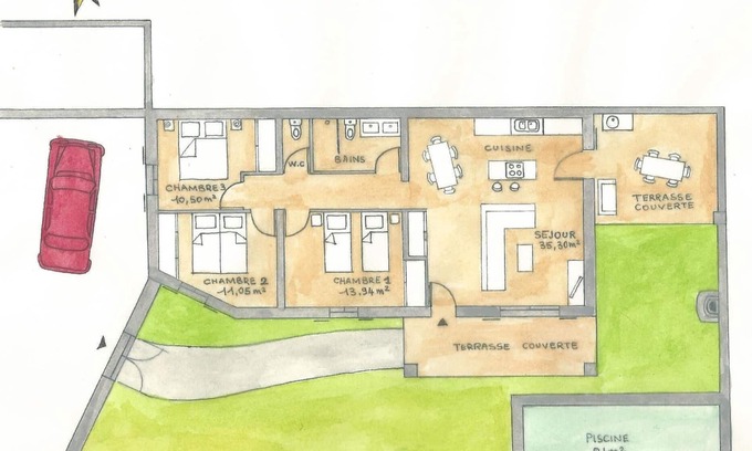 Moustiers-Sainte-Marie Villa | Nueva casa cercada, con PISCINA CLIMATIZADA, estacionamiento privado, acceso para discapacitados