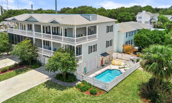 Tybee Island Casa | Ocean view with Private Pool & elevator 5 bedrooms, beach access