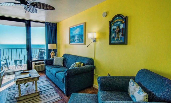 Myrtle Beach Complejo | Condominio frente al mar de 1 dormitorio en Nice Resort + Privilegios de alquiler en el lugar oficiales