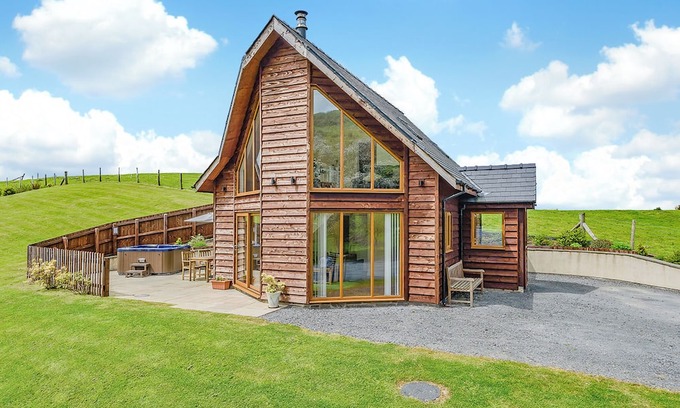 Caersws Chalet De Esquí | Alojamiento de 2 habitaciones en Little London, Nr Llandinam