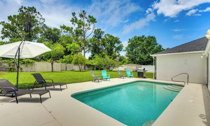 Palm Coast Casa | Palm Coast Comfort: Family Home w/ Lanai, Big Yard