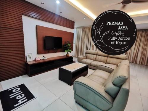 Bandar Baru Permas Jaya Apartamento | Permas 14min to MidValley 10pax WiFi TV Box 4BRoom