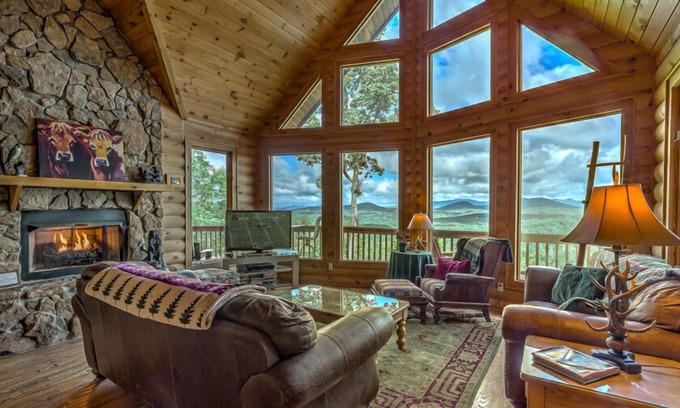 My Mountain Cabina | Plane View - Mountain View | Pet Friendly | Hot Tub | Pool Table | Screened Porch