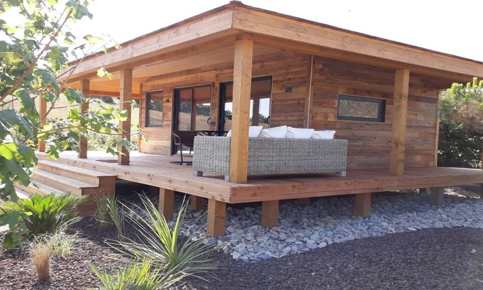 Villarzel-du-Razes Villa | La cabaña sobre pilotes, 2 P, spa privado, estancia en la naturaleza, relajación, bienestar, confort