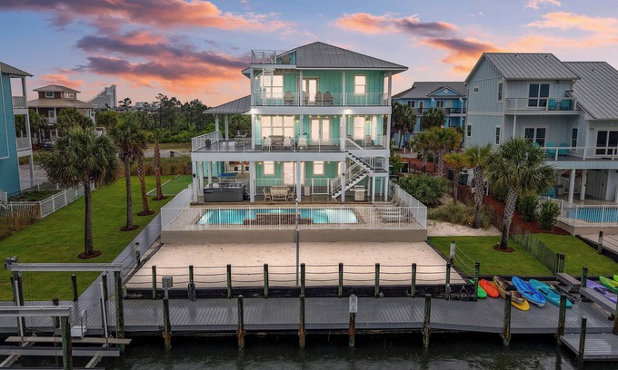 Perdido Key Coves One Casa | Lujosa casa del golfo con AMBAS playas y acceso a la bahía. Playa privada y piscina privada