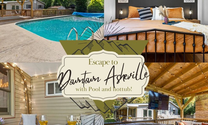 Haw Creek Apartamento | Private Room 1bedroom/bathroom suite W/ private porch, firepit, Hot tub & Pool!