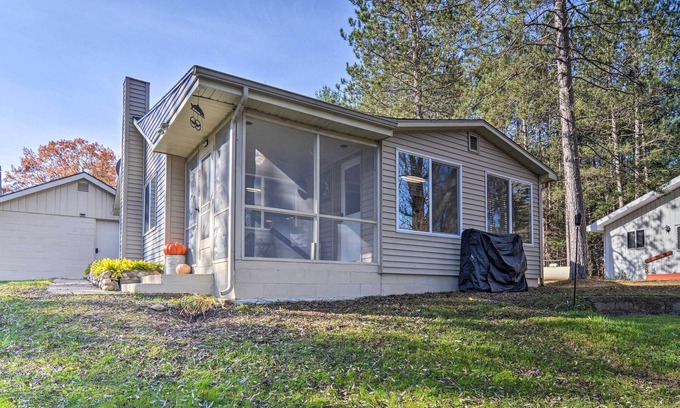 Grayling Casa | Riverfront Grayling Retreat w/ Fire Pit & Dock!