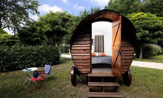 Bagneaux-sur-Loing Cabina | Roulotte Van Beethoven 1 Pièce 2 Personnes Sans Sanitaire