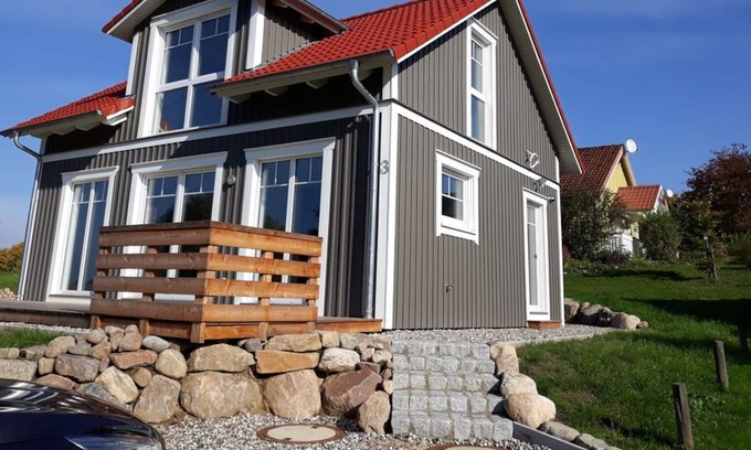 Monchneversdorf Casa | Schwedenhaus am See en el parque de vacaciones Mönchneversdorf