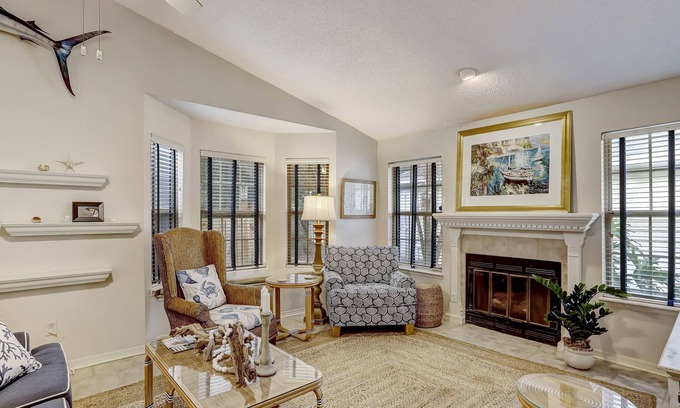 American Beach Casa | Screened In Private Pool | Summer Beach Home | Short Walk to the Beach