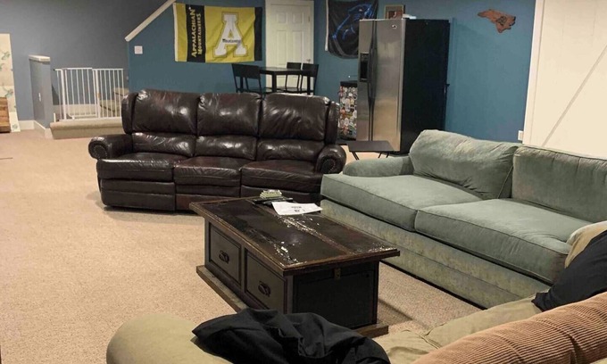 Kernersville Casa | Semi-Private Large Guest Suite; bedroom, bath, and living room in Triad