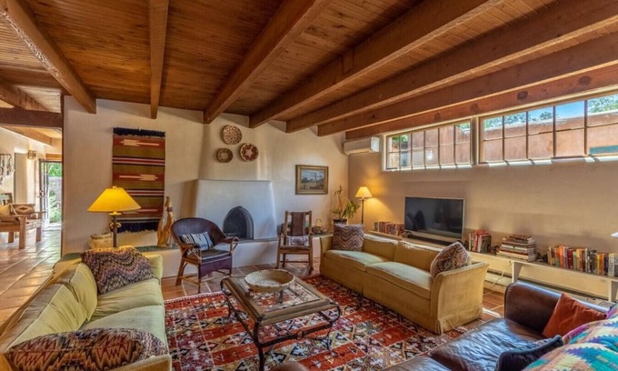 Downtown Santa Fe Alquiler De RV | Ski Discounts! Jimenez Street · Historic Family-Friendly Adobe Home with Arcade Games & Hot Tub