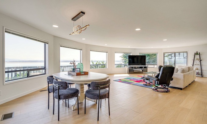 Camano Island Casa | Spacious Camano Home w/ Hot Tub & Water Views!