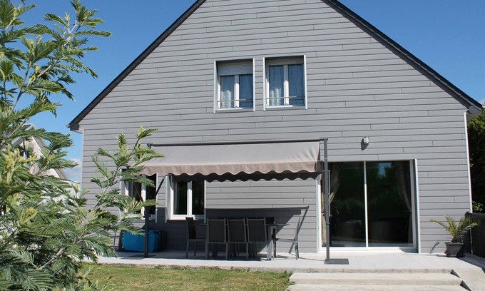 Blainville-sur-Mer Cabaña | Casa con jardín, cerca de la playa y servicios, ideal para familias y grupos