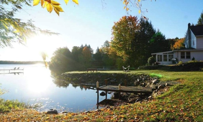 Farmington Casa | Spacious lakefront home with 5 bedrooms & hot tub!