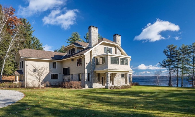 Sebago Casa | Spacious Luxury Retreat on Sebago Lake: Elegant Home with Private Dock and