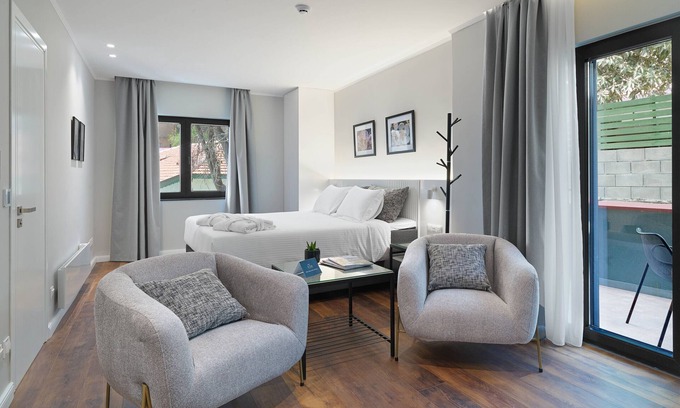 Platres Apartamento | Eco-De Lujo-Estudio-Baño privado con ducha-Balcón