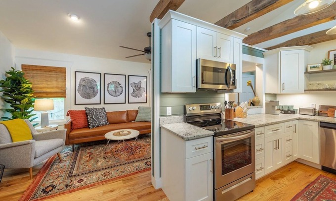 Waynesville Casa | Steps Away Cottage - Hot Tub, Fire Pit, Downtown