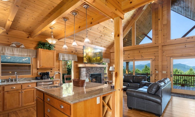 Vein Mountain Cabina | Stunning Log Cabin with Panoramic Mountain Views