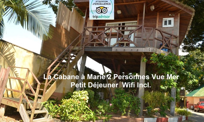 Kribi Cabina | Casa en el árbol, estándar, ducha y vistas al mar
