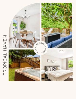 Port Tampa City Casa | Tropical Haven- Pet & Family Friendly, Hot Tub, Fire Pit, Deck, Grill, 5 min to Beach