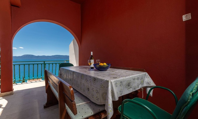 Brist Apartamento | Apartamento para dos personas con terraza y vista al mar Brist, Makarska (A-22463-c)