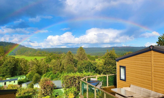 Rockcliffe Cabina | Urr Lodge - Beautiful Lodge and site, Stunning views of hills and valleys.
