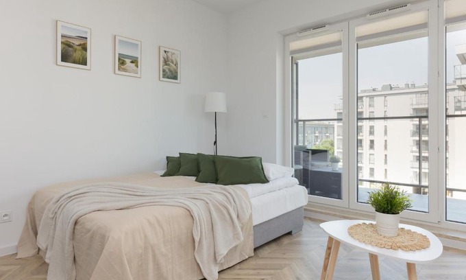 Ursus Apartamento | Ursus Sunny Studio for 4 Guests with Parking & Balcony by Noclegi Renters