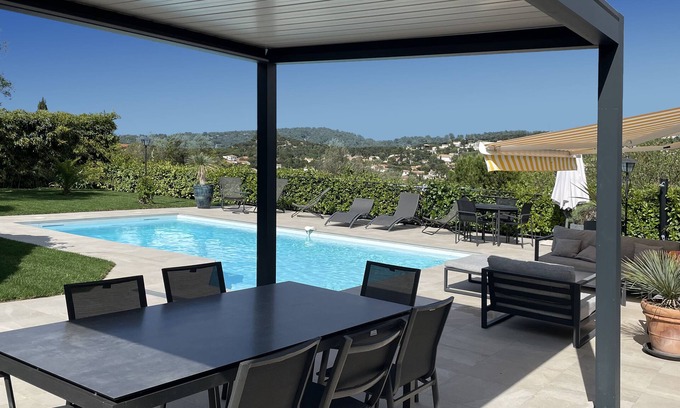 Saint-Gely-du-Fesc Villa | Villa 8 pers, jardín, piscina, magnífica vista, calma, a 8 km de Montpellier