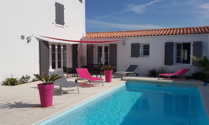 La Bree-les-Bains Villa | Villa con piscina climatizada a 400 m del mar, tranquila, se admiten mascotas