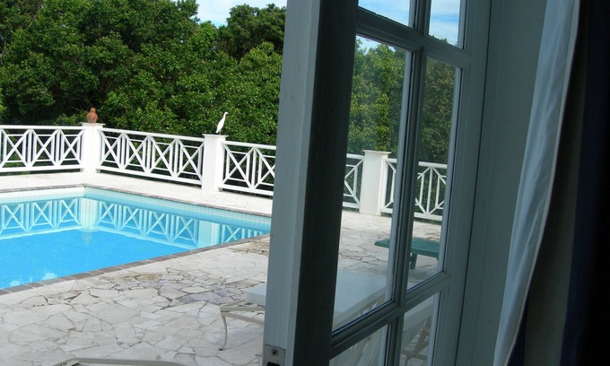 Cotton Ground Villa | Villa con gran piscina, terraza con vistas proyectará Caribe.