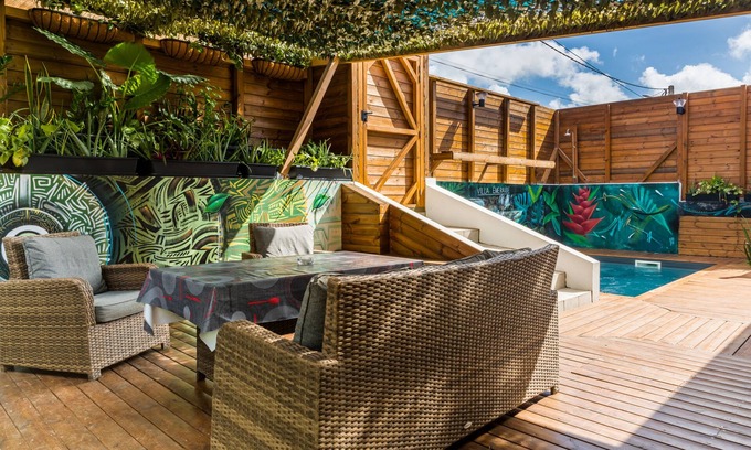 Schoelcher Villa | Villa-Confortable-Baño privado con bañera-Vista a la Montana