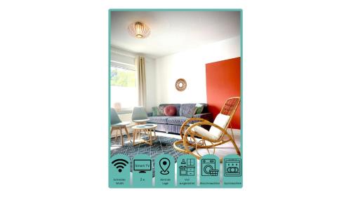 Wolthusen Apartamento | WLAN,Smart TV,4 Betten, Zentral