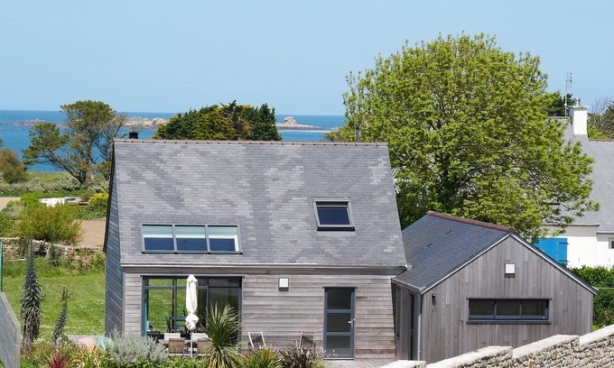 Landeda Casa | Casa de madera, cerca de playas y dunas, península Sainte Marguerite