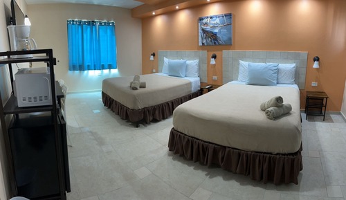 Habitación básica, 2 camas de matrimonio