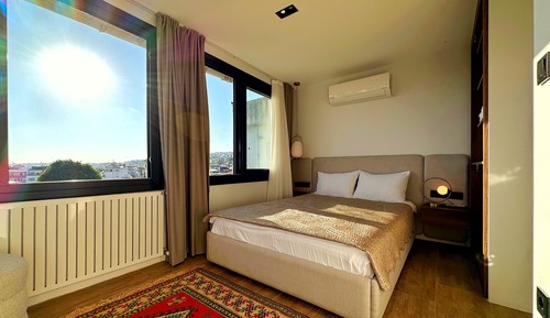 Habitación cuádruple de lujo, 1 habitación, terraza, vistas al mar