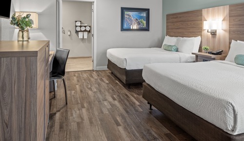 Habitación estándar, 2 camas de matrimonio, accesible para personas con discapacidad