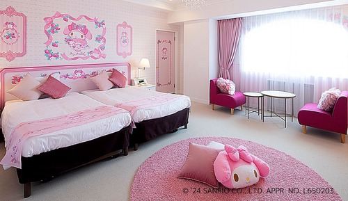 Habitación estándar con 2 camas individuales, no fumadores (My Melody Room, No Shoes Allowed)