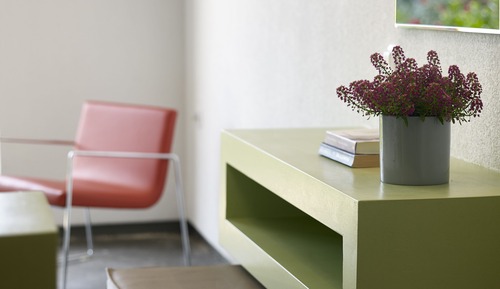 Estudio, vistas al jardín