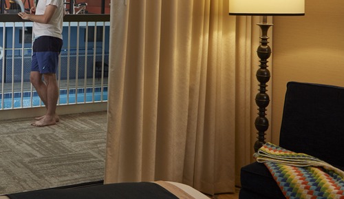 Habitación estándar, 2 camas de matrimonio, frigorífico, junto a la piscina