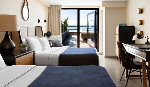 Habitación Deluxe, 2 camas de matrimonio, frente al mar