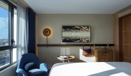 Habitación, en una planta alta (Eiffel tower view)