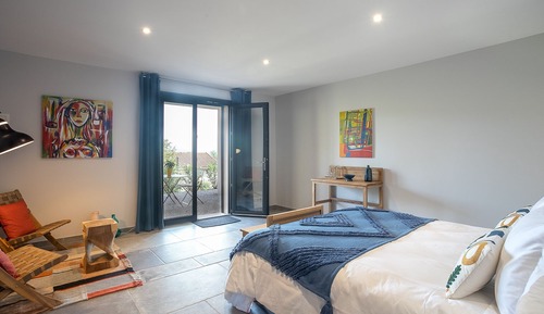 Habitación doble, baño privado, vistas al jardín (LA MEDITERRANEE)