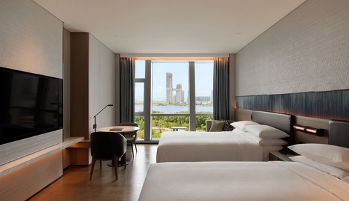 Habitación Premier, 2 camas dobles, vistas al puerto