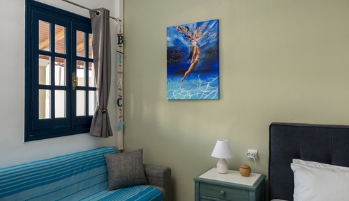 Habitación de lujo, 1 cama de matrimonio grande con sofá cama, vistas al mar