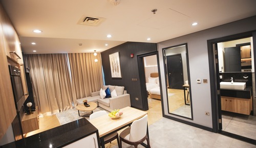 Apartamento Deluxe, 1 cama de matrimonio grande, vistas a la ciudad