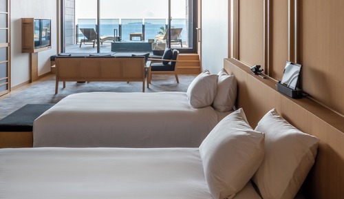 Habitación junior con 2 camas individuales, no fumadores (Junior Suite, With open-air-bath)