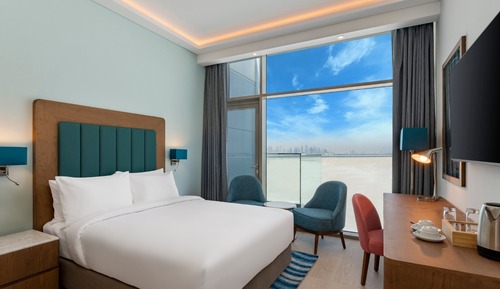 Habitación Deluxe, 1 cama de matrimonio grande, balcón, vistas al mar